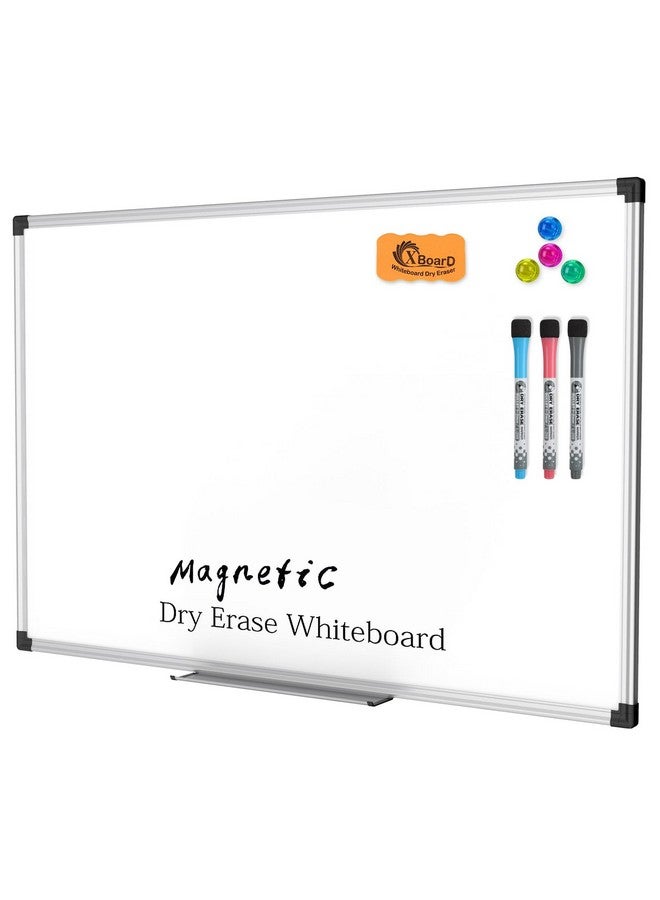 XBoard Magnetic Dry Erase Board/Whiteboard, 36 X 24 Inches, Double Sided White Board,1 Dry Eraser & 3 Dry Erase Markers & 4 Push Pin Magnets - Image 1