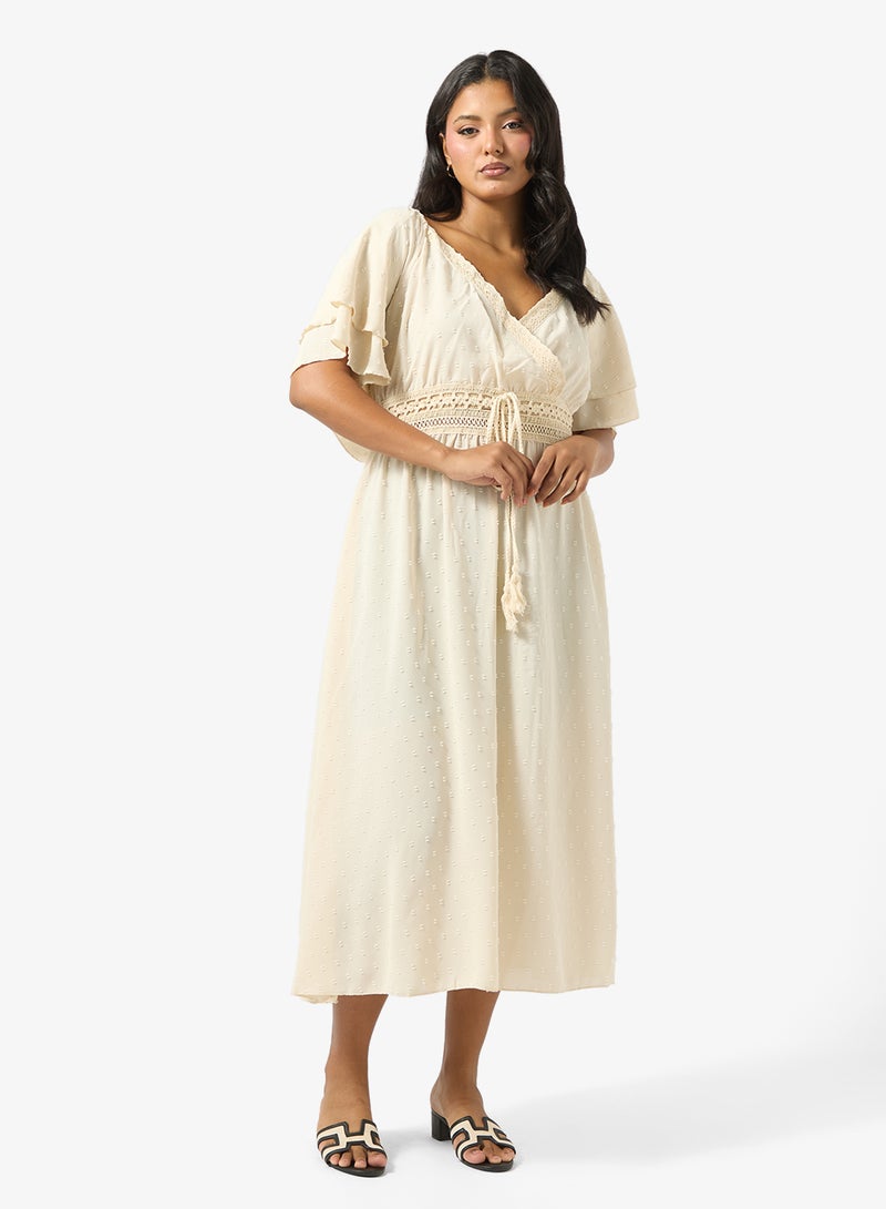 Ella Plus Flouncy Sleeve A-line Dress - Image 1