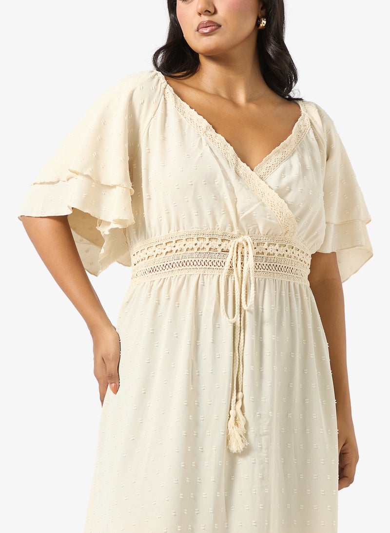 Ella Plus Flouncy Sleeve A-line Dress - Image 3