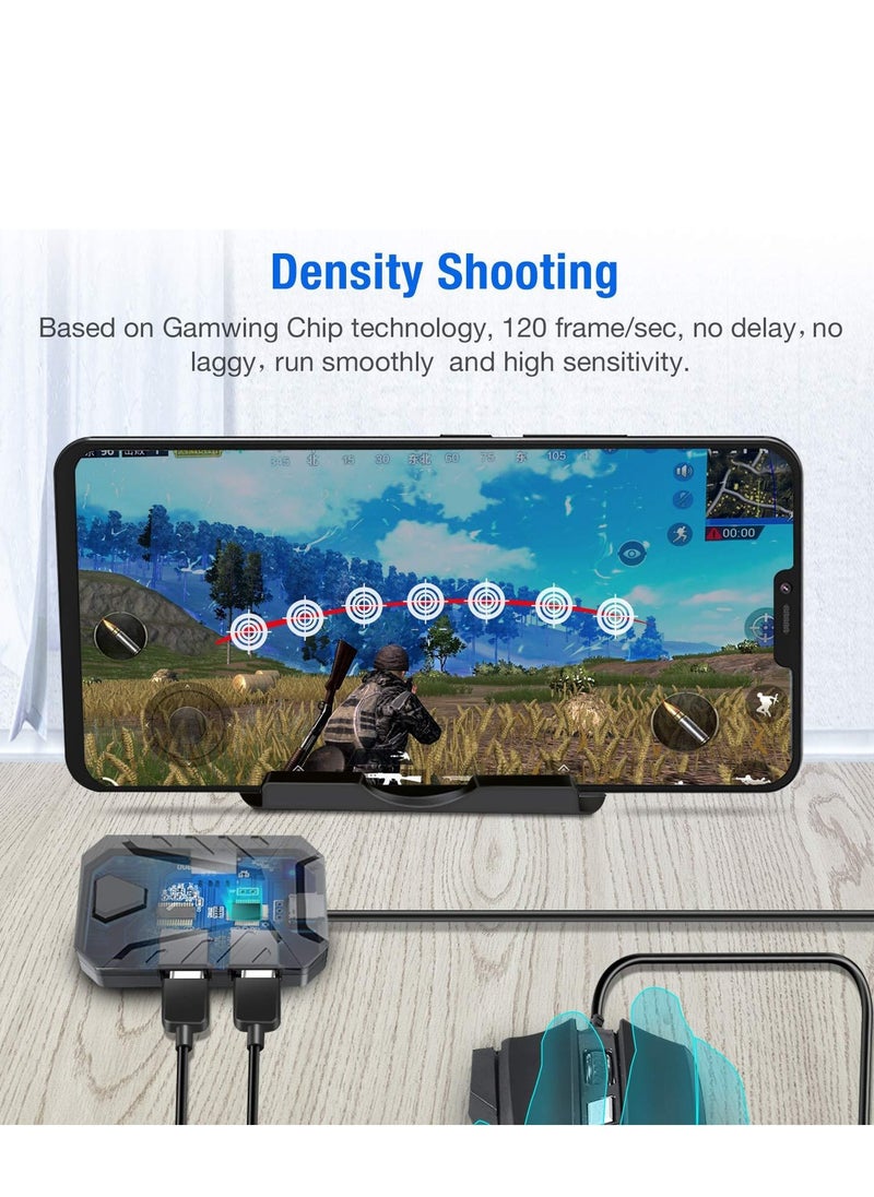 MIX 4 in 1 Mobile Game Combo Pack, One Handed Gaming Keyboard, Mobile Gamepad Controller Gaming Keyboard Mouse Converter for Android  - Image 4