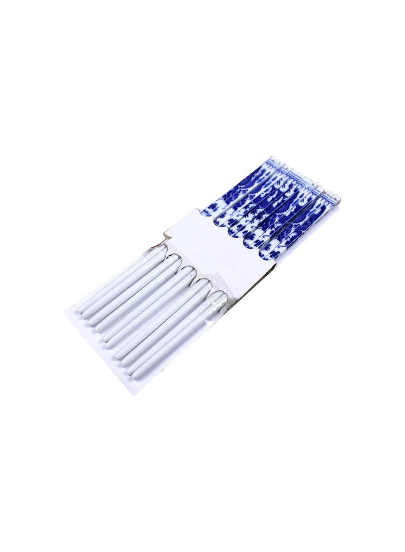 GGOOT 5 Pairs Chinese Blue and White Porcelain Chopsticks Ceramic Chopsticks Chinese Tableware ( Random Pattern ) - Image 1