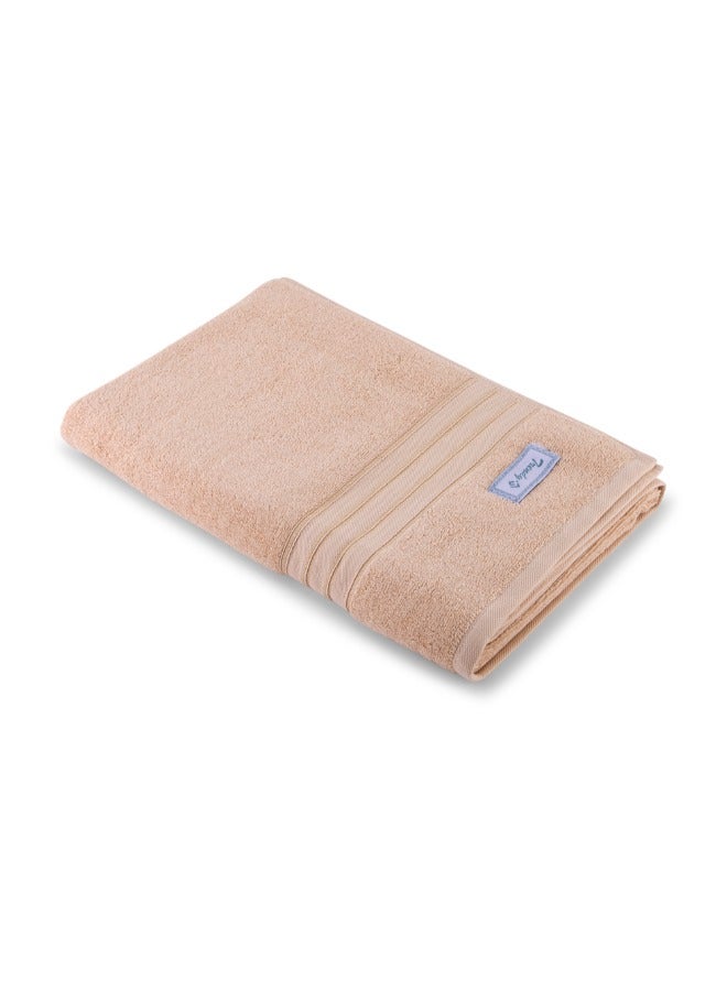 BYFT Home Trendy (Peach) Premium Cotton Bath Sheet (90 X 180 Cm-Set Of 1) Highly Absorbent, High Quality Bath Linen With Striped Dobby 550 Gsm - Image 3