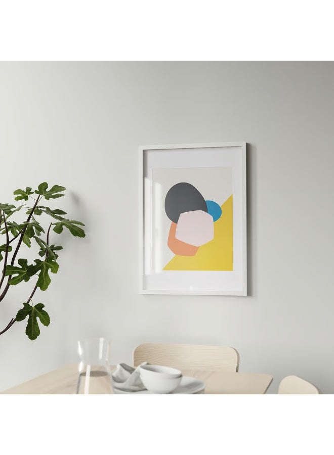 Selecto Hub Wall Picture Frame, Wall Hanging Photo Frame, Mounted Frame for Home, Office (Plastic & Fibreboard) White 50 x 70 cm - Image 2