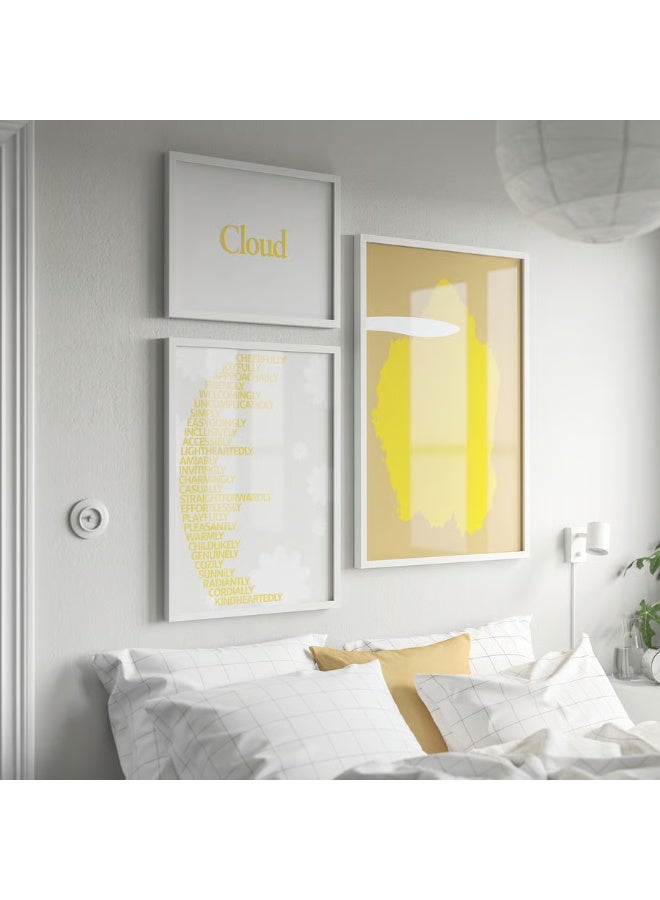 Selecto Hub Wall Picture Frame, Wall Hanging Photo Frame, Mounted Frame for Home, Office (Plastic & Fibreboard) White 50 x 70 cm - Image 4