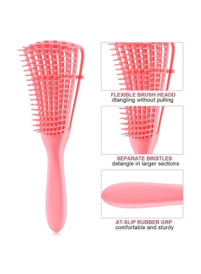 ORiTi مشط شعر مع فرشاة تفكيك قابلة للتعديل للشعر المجعد المموج الأفرو الأمريكي تفكيك سهل للشعر الطويل الرطب والجاف للحصول على تجاعيد جميلة ولامعة أزرق بنفسجي 24.5 × 4 × 5.5 سم - Image 5