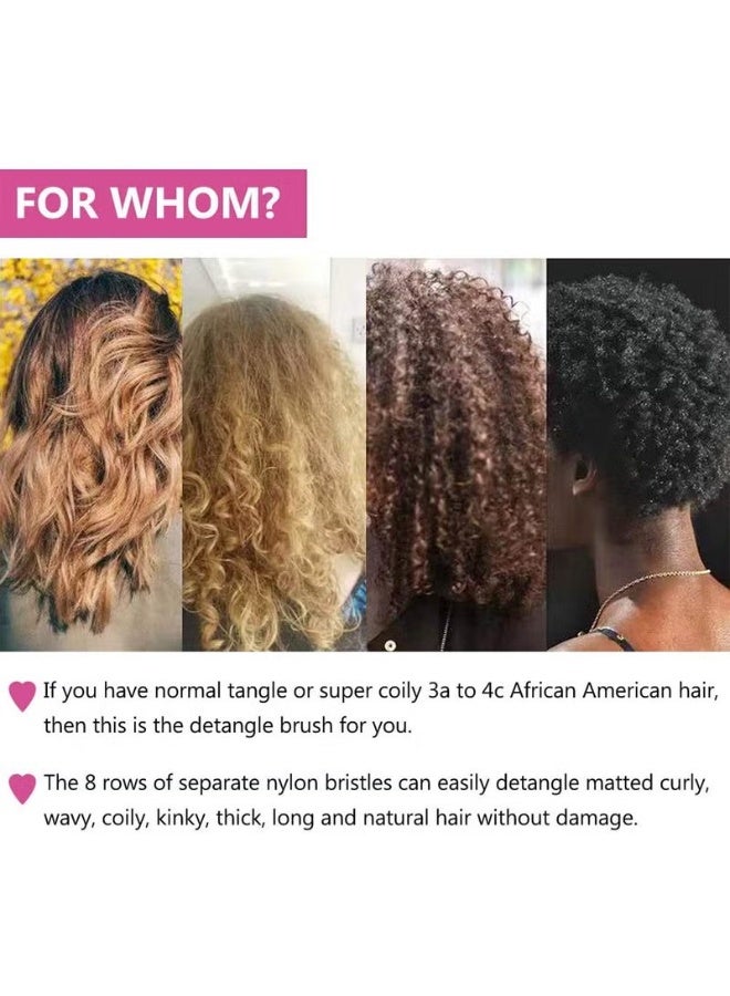 ORiTi مشط شعر مع فرشاة تفكيك قابلة للتعديل للشعر المجعد المموج الأفرو الأمريكي تفكيك سهل للشعر الطويل الرطب والجاف للحصول على تجاعيد جميلة ولامعة أزرق بنفسجي 24.5 × 4 × 5.5 سم - Image 4