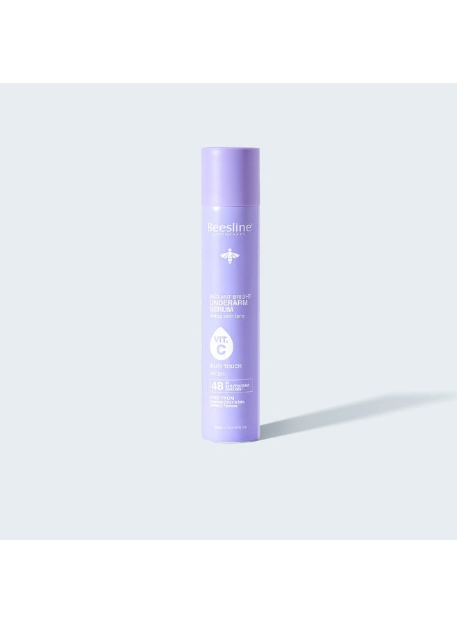 Beesline Apitherapy Beesline Radiant Bright Underarm Serum Silky Touch, 48 Hours Anti-Perspirant, Free From Aluminum Chlorohydrate, Parabens & Alcohol, Fast Dry, Tested On Sensitive Skin, 150ml - Image 3