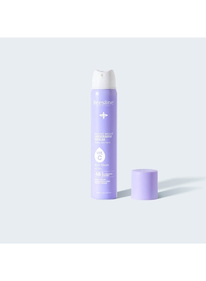 Beesline Apitherapy Beesline Radiant Bright Underarm Serum Silky Touch, 48 Hours Anti-Perspirant, Free From Aluminum Chlorohydrate, Parabens & Alcohol, Fast Dry, Tested On Sensitive Skin, 150ml - Image 2