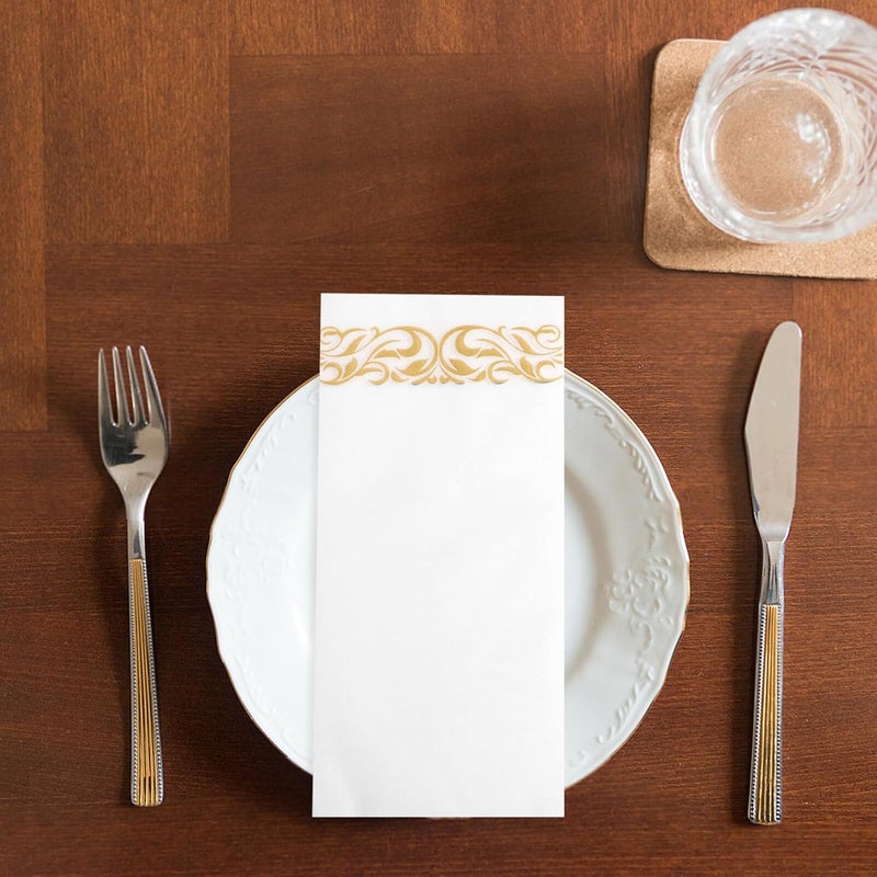 PRETYZOOM 25pcs Disposable Table Napkins Stylish Hotel Quality Paper Napkins for Weddings and Parties Safe and Skin-friendly for Dining and Home Decor - Image 2