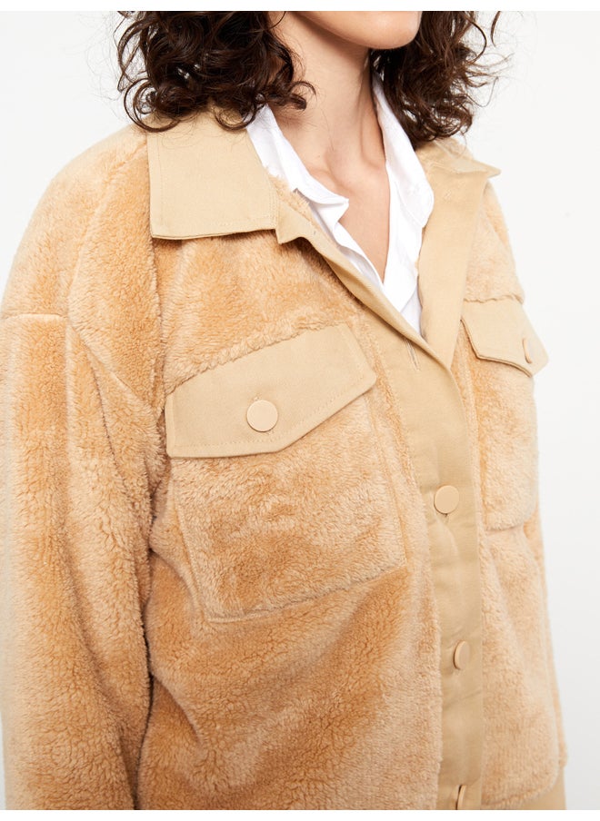 LC WAIKIKI - Regular Long Sleeve Plush Women's Shirt Jacket - Image 1
