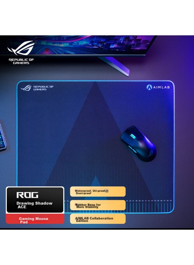 Rog Huaying Ace, Aimlab Collaboration Edition, Gaming Mouse Pad, Rog X Aimlab Large Mouse Pad, Computer Desk Pad, Rubber Base, Dragon Scale Matching Mouse Pad - Image 1