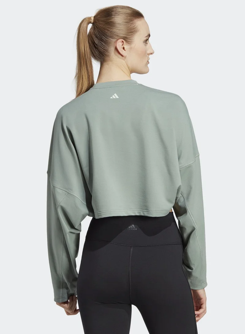 Adidas Yoga Studio Cropped Sweatshirt