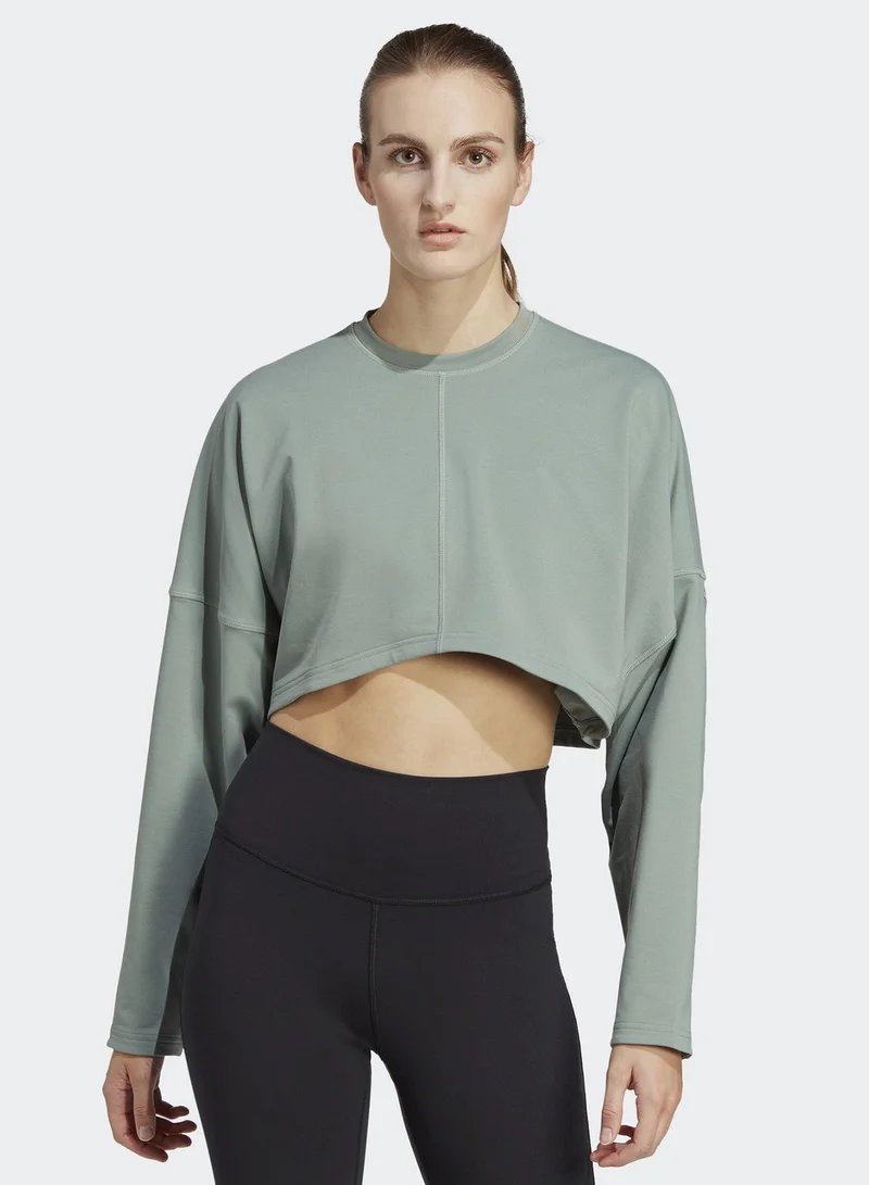 Adidas Yoga Studio Cropped Sweatshirt