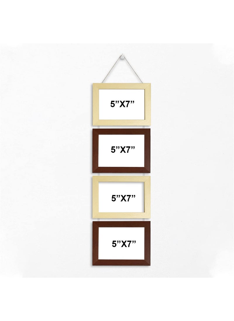 Art Street Art Street Photo Frame For Wall Decor Hanging Picture Frame For Home and Office Decoration (Cream Brown, Set Of 4)  - Image 2