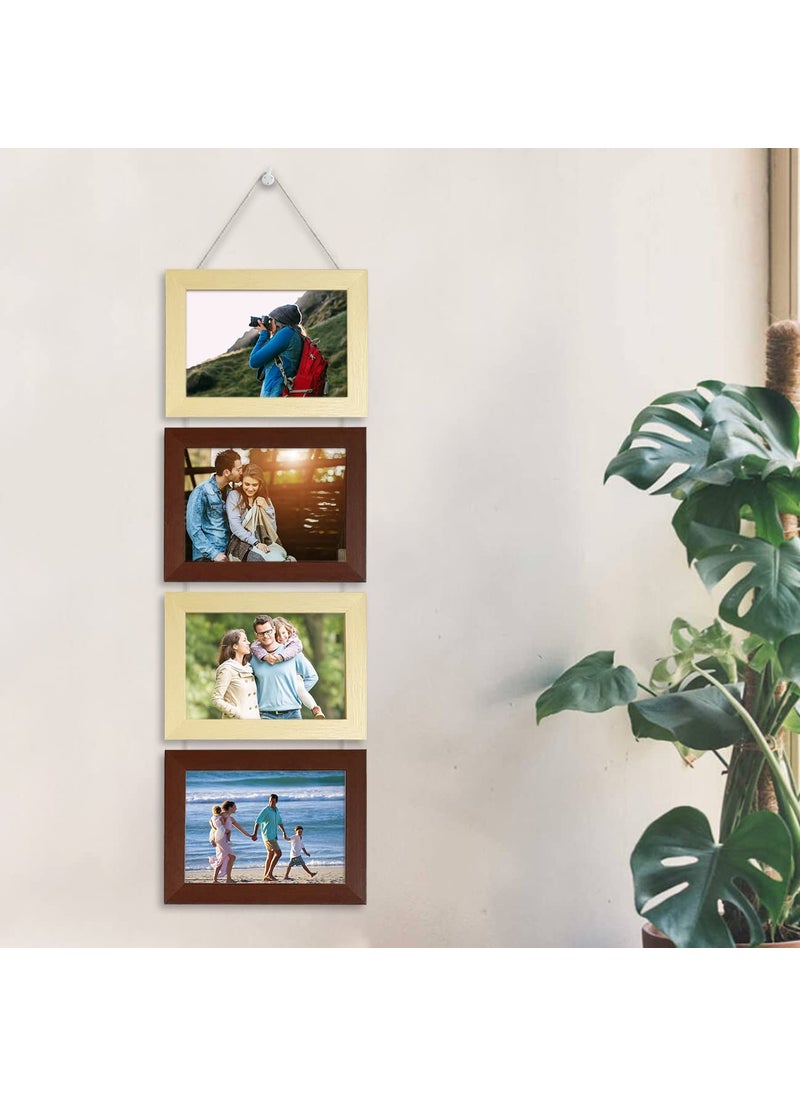 Art Street Art Street Photo Frame For Wall Decor Hanging Picture Frame For Home and Office Decoration (Cream Brown, Set Of 4)  - Image 3