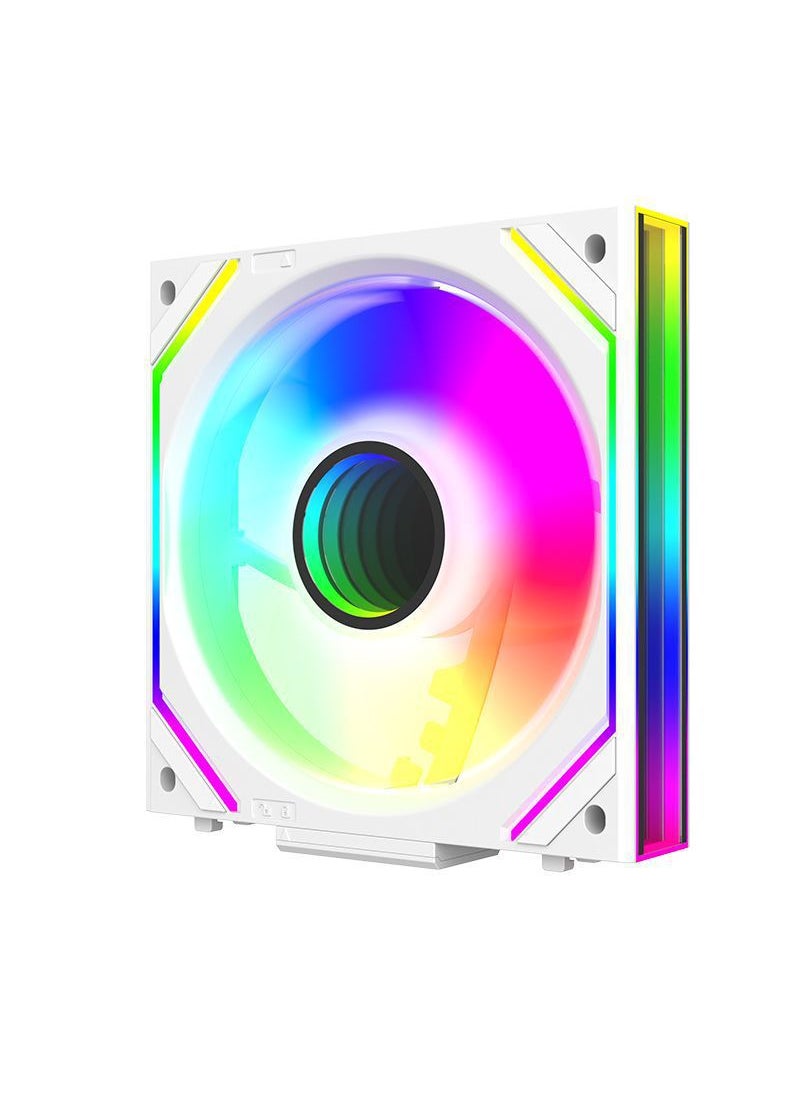 Generic Jungle Leopard Interstellar V2 PC 12cm Case Fan ARGB PWM Sync V2 white leaf 