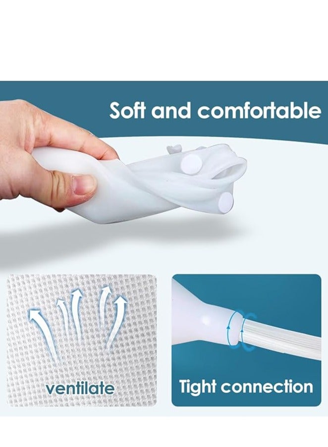 فائدة نموذج يتعلق طريح الفراش كيس جمع البول ، والتي يتم توفيرها مع اثنين من أكياس البول التي يمكن إعادة استخدامها ، هلام السيليكا كيس البول نظام الصرف الصحي ، ويمكن ارتداؤها كيس البول المحمولة يمكن ارتداؤها جهاز جمع . - Image 4