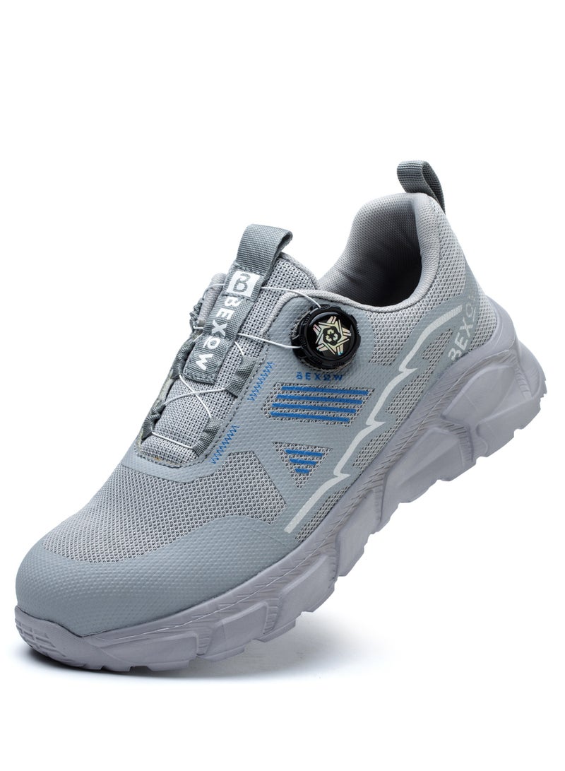 Bexow BEXOW Premium Safety Shoes Steel Toe Lightweight Slip Resistant Breathable Work Sneakers with Kevlar Midsole Anti-Smashing Puncture Proof Comfortable Industrial Footwear for Men and Women  - Image 1