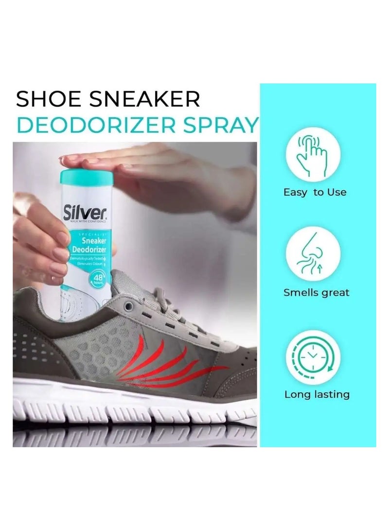 Silver Specialist Sneaker Deodorizer, Shoe Odor Remover 100ml - Image 3