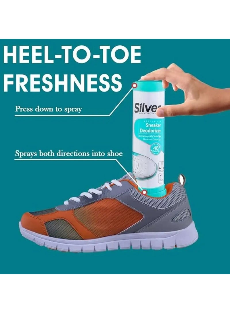 Silver Specialist Sneaker Deodorizer, Shoe Odor Remover 100ml - Image 4