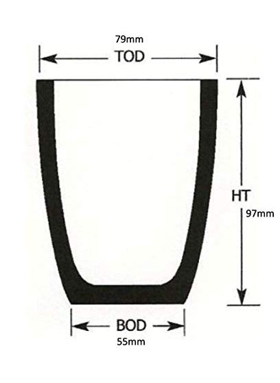 Aone - Aone Salamander Clay Graphite Crucible A1-1.5Kg for High Temperature Casting, Refining, Melting of Gold, Silver & Metals for Goldsmith, Metallurgy, Foundry, Bullion, Refinery, Metalsmith, Model Making - Image 1