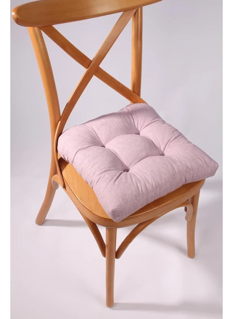 Altın Pamuk Golden Cotton Goldenpamuk Lina Pofidik Lilac Chair Cushion Special Stitched Laced 40X40CM