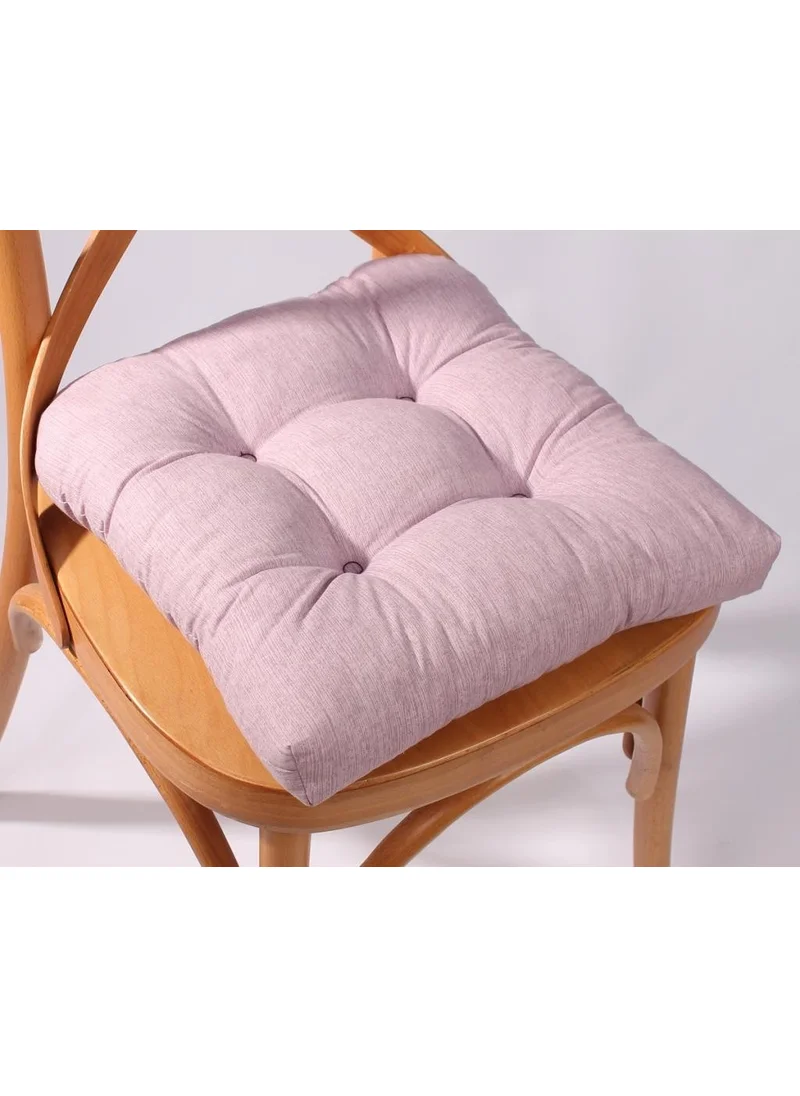 Altın Pamuk Golden Cotton Goldenpamuk Lina Pofidik Lilac Chair Cushion Special Stitched Laced 40X40CM