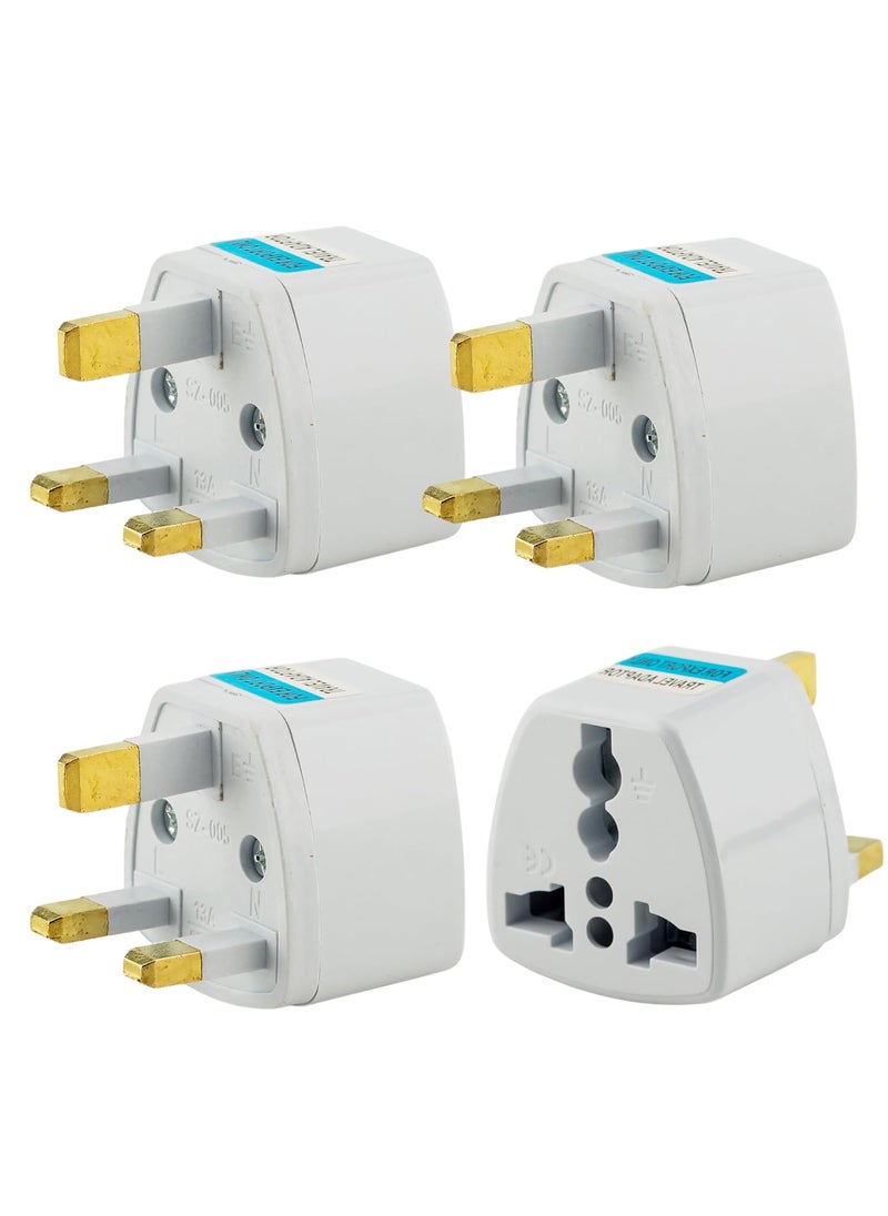 HI PLASST PINS N PLUGS HiPLASST 4pcs UKLondonGType Power Converter Universal Travel Adapter TypeG Plug Adapter for Indian Pins for England Dubai Hong Kong Ireland Wales Scotland Perfect for Laptop Camera  - Image 1