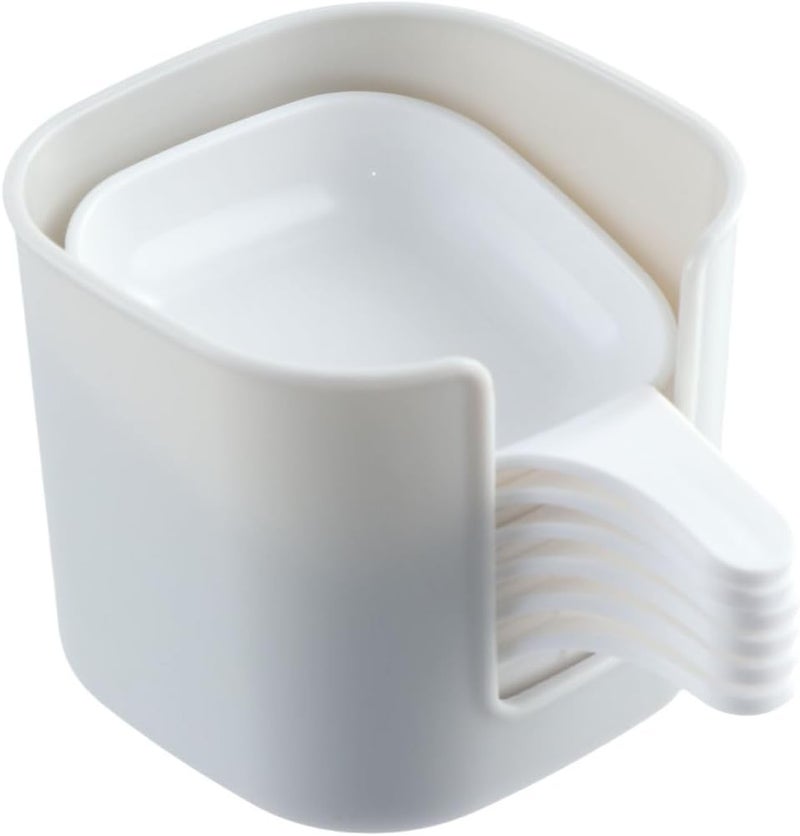 Pokinge 6 Packs Sauce Dish with Handle Grip Serving Bowls for Side Dishes White Dipping Bowls Appetizer Dishes for Ketchup Sauce Vinegar Soy BBQ - Image 4