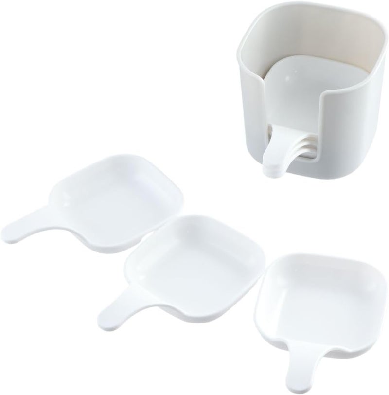 Pokinge 6 Packs Sauce Dish with Handle Grip Serving Bowls for Side Dishes White Dipping Bowls Appetizer Dishes for Ketchup Sauce Vinegar Soy BBQ - Image 2
