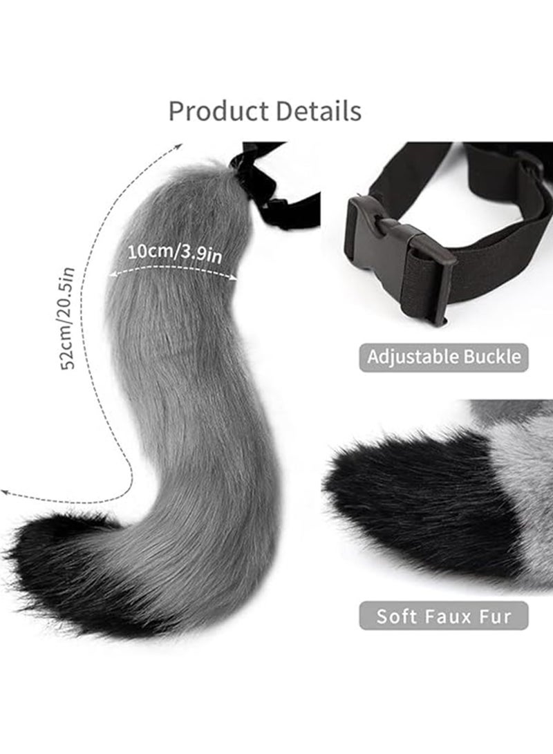 TAPIT Cosplay Faux Fur Cat Ears and Wolf Fox Tail Costume Kids Women Costume Set for Cosplay Party - Image 3