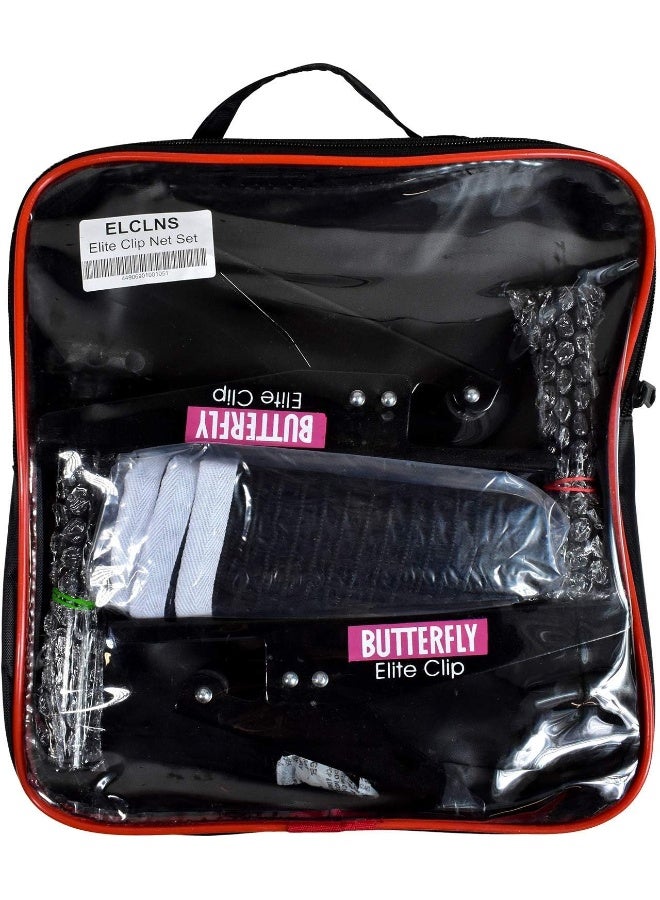 Butterfly Elite Table Tennis Table Clip Net Set – Replacement Net Set for Table Tennis Tables – Net Set Includes All The Necessary Parts to Replace an Old Net, black (ELCLNS) - Image 2