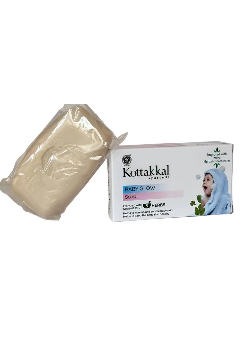 Kottakkal Ayurveda Baby Glow Soap 75g – Gentle Herbal Care for Soft & Healthy Baby Skin - Image 4