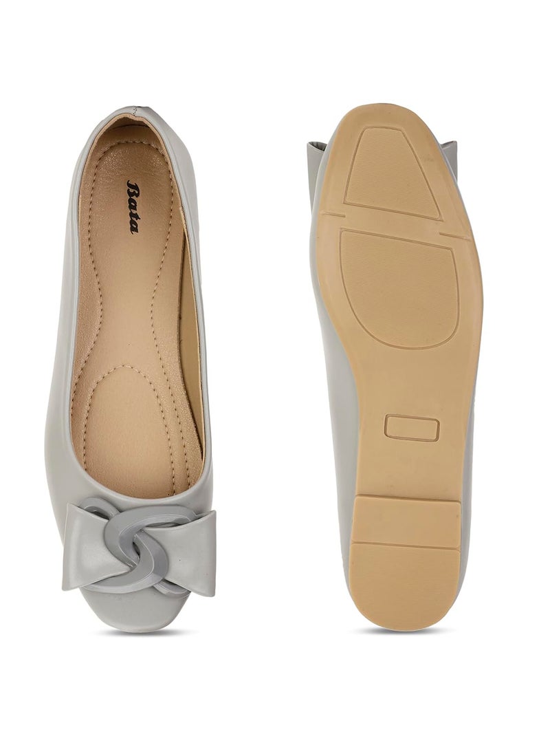 Bata Zola Ballerina E 24 Women's Grey Ballerina - 5 UK (5512099) - Image 4