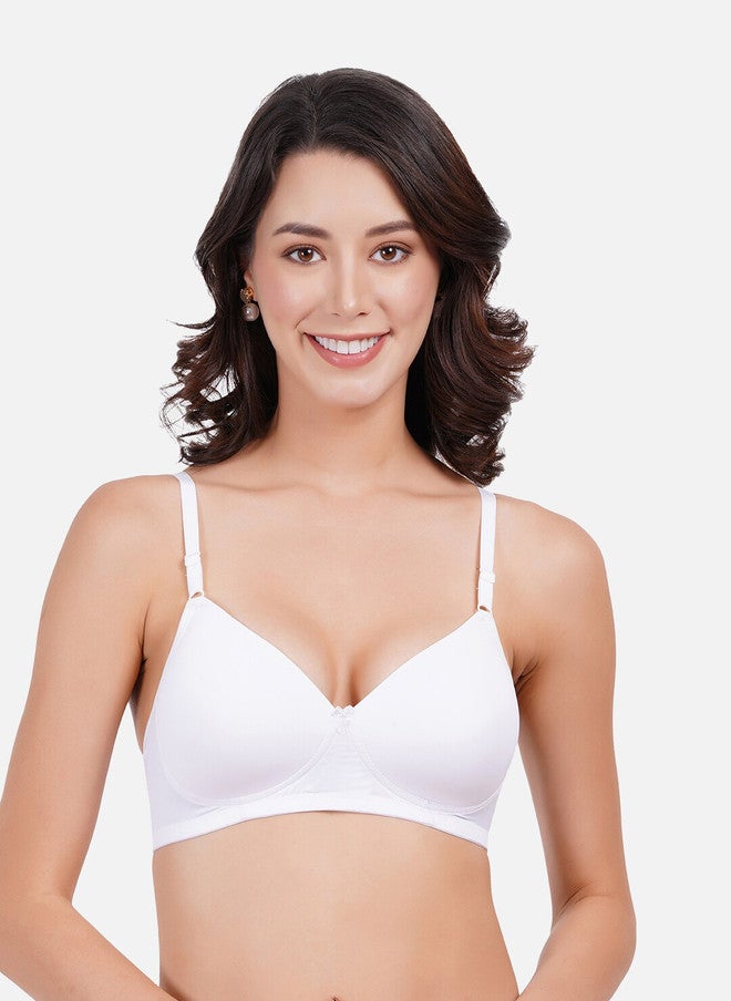 FIMS Pack Of 3 Full Coverage Lightly Padded Everyday Bra - All Day Comfort - Image 2