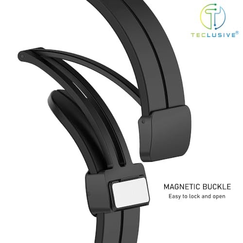 T TECLUSIVE Soft Silicone Strap Band with Magnetic Lock Compatible for Fitbit Versa 4 / Versa 3 / Sense 2 | Adjustable Silicone Rubber Band for Versa 4 3 Sense (Red) - Image 3