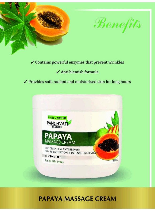 Panchvati Herbals Papaya Massage Cream 800 Ml - Image 5