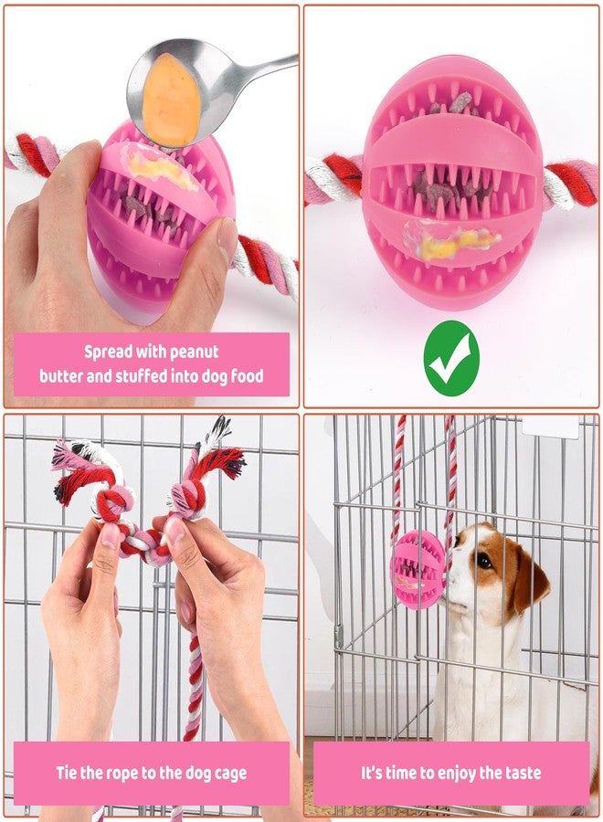 ChengFu Interactive Dog Toys, Crate Training Aids for Puppies, Reduce Stress Anxiety Peanut Butter Dog Food Treat Dispenser Toys(Pink) - Image 5