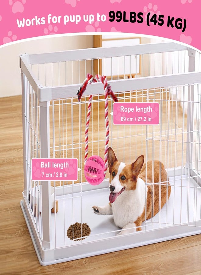 ChengFu Interactive Dog Toys, Crate Training Aids for Puppies, Reduce Stress Anxiety Peanut Butter Dog Food Treat Dispenser Toys(Pink) - Image 2