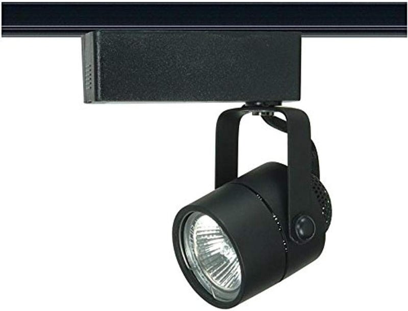 TH235 Mr16 Round Track Head, Black