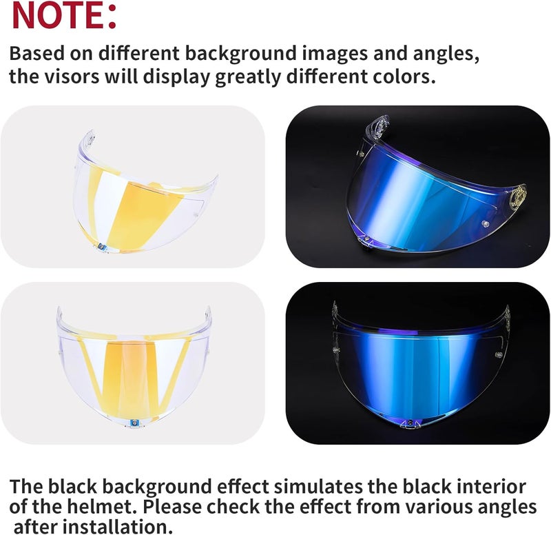 PSLER K6 K6s Helmet Visor - Transparent Blue - Image 2