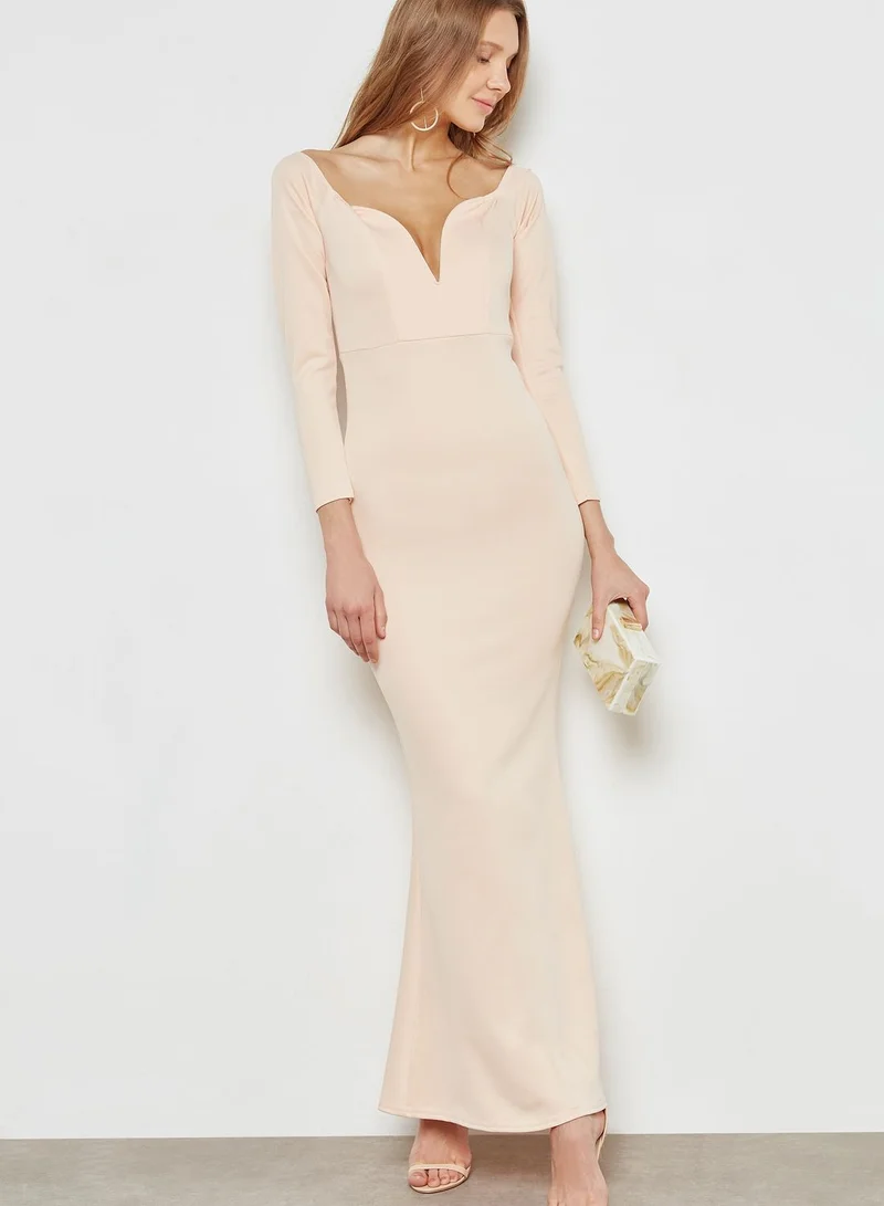 ELLA Sweetheart Neck Maxi Dress