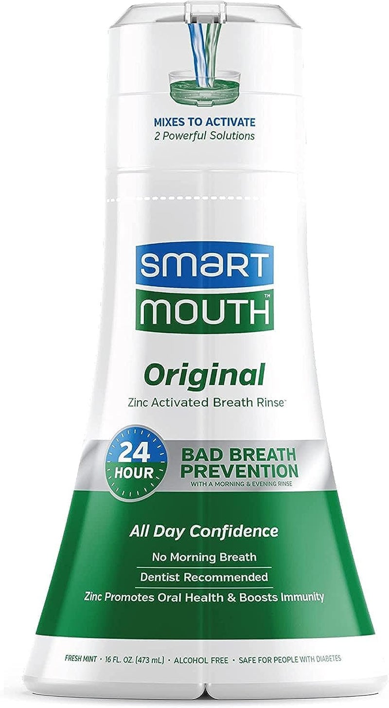 SmartMouth Original Activated Mouthwash - Adult Mouthwash for Fresh Breath - Oral Rinse for 24-Hour Bad Breath Relief with Twice Daily Use - Fresh Mint Flavor, 16 fl oz (2 Pack) - Image 4