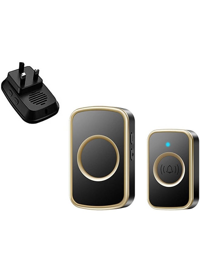 One-to-one Wireless Doorbell Kit, Strong Penetration,Barrier-free Reception, 60 Doorbell Melodies, 5-Level Volume Adjustment,Suitable for Room Door Patio Doors (Black) - Image 1