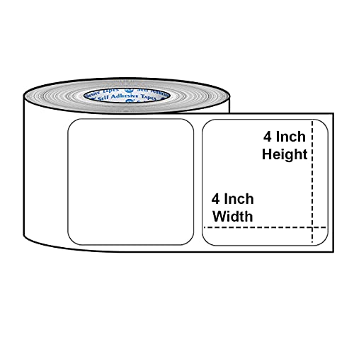 VCR 4 x 4 Direct Thermal Label Sticker - 4 x 4 inches - 100mm x 100mm - 500 Labels Per Roll - Pack of 1 Roll - White Self Adhesive Sticker for Printing Shipping or Barcoding Labels 1 inch core - Image 4