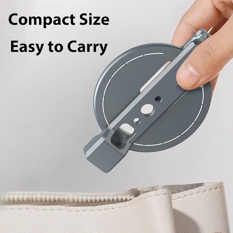 حامل هاتف مغناطيسي معدني مع حامل ثلاثي القوائم قابل للطي وبرغي 1/4 بوصة لتثبيت السيارة - Image 5