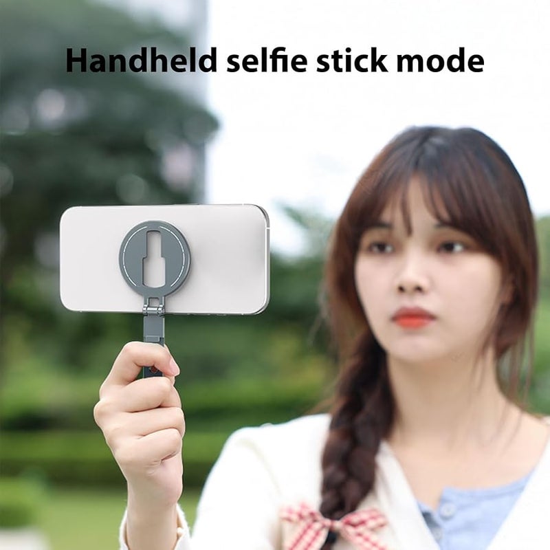 حامل هاتف مغناطيسي معدني مع حامل ثلاثي القوائم قابل للطي وبرغي 1/4 بوصة لتثبيت السيارة - Image 4