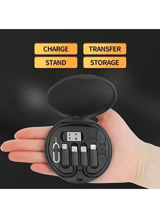 Five In One Fast Charging Kit Blue With USB to Lightning Connector 60W Output - Image 2