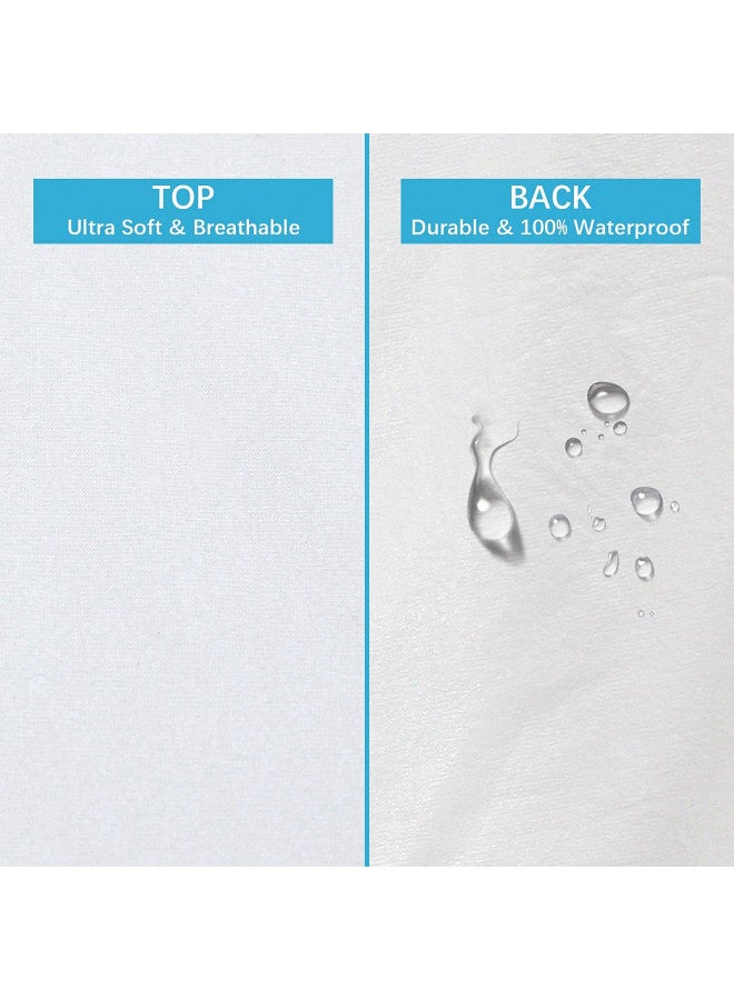 Biloban 4 Pack Pillow Protectors with Zipper Breathable & Noiseless & Durable 100% Waterproof Pillow Cases Standard Size White Pillow Protector - Image 2