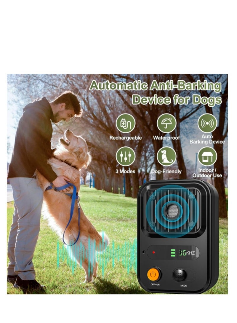 Furtey Outdoor Dog Bark Control, Anti-Barking Device, 3-Stage Automatic Dog Bark Deterrent, Rechargeable Dog Silencer Sonic Bark Deterrent, Bark Box Bark Control Device Indoor/Outdoor Safe for Dogs and People - Image 4